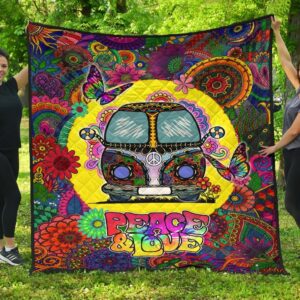 Butterfly Peace And Love Premium Quilt M152